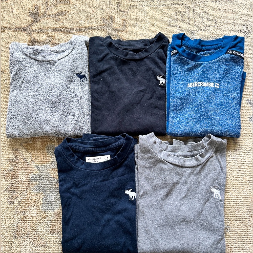 Lot of 5 Abercrombie kids long sleeve shirts size 7/8